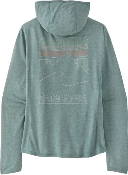 Patagonia - Women's Cap Cool Sun Hoody Peak Visions - Funktionsshirt Gr S türkis