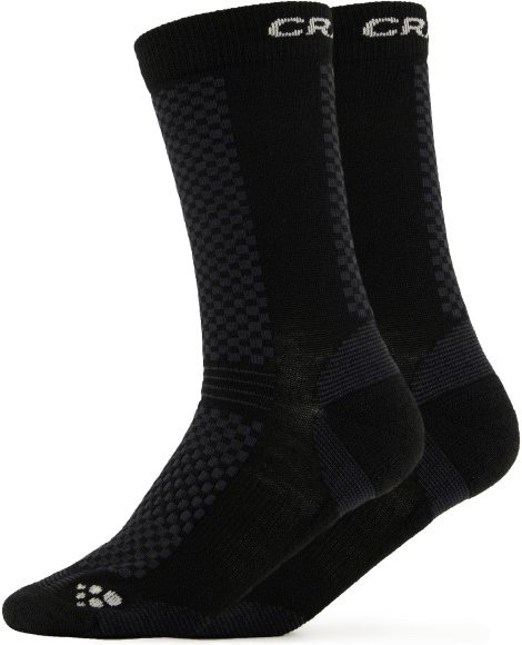 Thumbnail - Craft - Warm Mid 2-Pack Sock - Multifunktionssocken Gr 40-42 schwarz