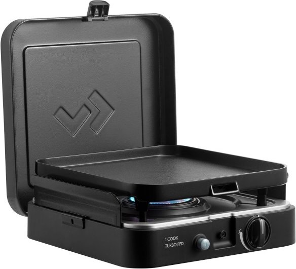 Cadac-Dometic - 1 Cook Turbo FFD Flat Grill Plate 30mbar - Gaskocher grau/schwarz