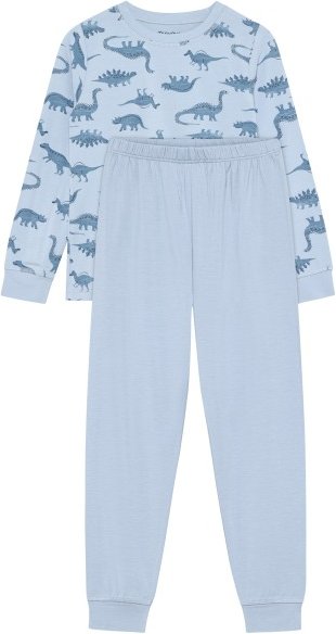Minymo - Kid's Pyjamas L/S Set AOP 134258 - Alltagsunterwäsche Gr 128 niagara mist