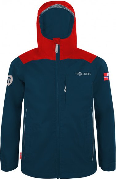 Thumbnail - Trollkids - Kids Bergen Jacket - Regenjacke Gr 92 blau