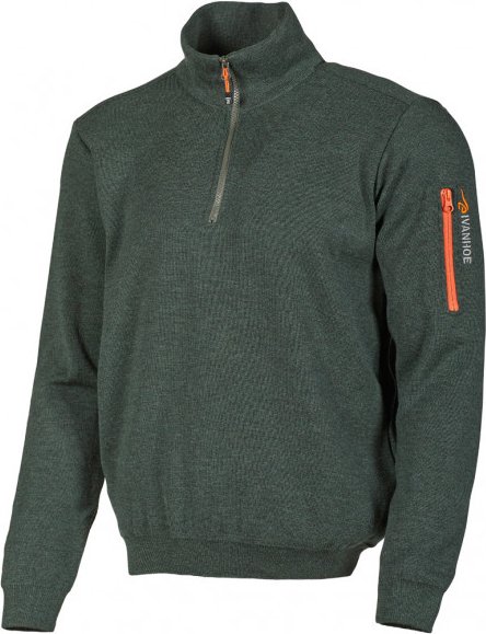 Thumbnail - Ivanhoe of Sweden - Hadar Half Zip - Wollpullover Gr XXL grau