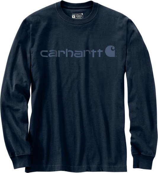 Carhartt - Core Logo L/S - Longsleeve Gr XL blau