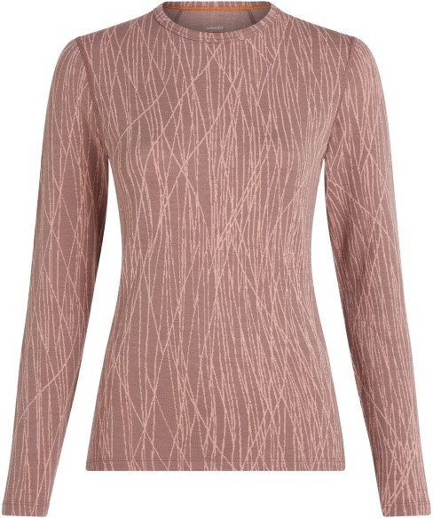 Thumbnail - Icebreaker - Women's Merino 260 Tech Vertex L/S Crewe AOP - Merinounterwäsche Gr S braun