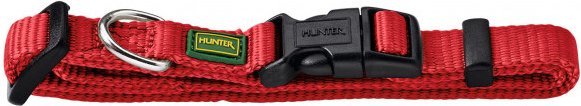Hunter - Halsung VB - Hundehalsband Gr Halsumfang 22-35 cm - Breite 1,0 cm rot