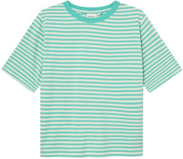 DEDICATED - Women's T-Shirt Vadstena Stripes - T-Shirt Gr XL türkis/grün