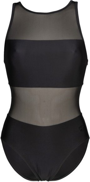 Thumbnail - Arena - Women's Mesh Panels Swimsuit Vent Back - Badeanzug Gr 42 schwarz