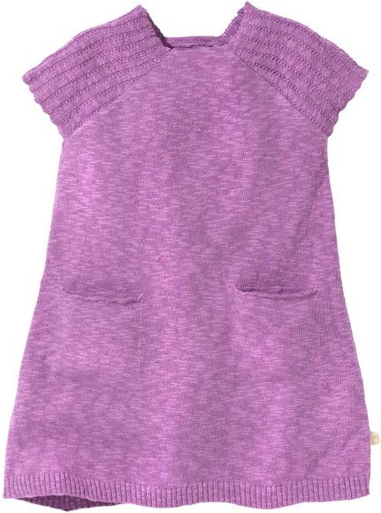 disana - Kid's Leinen-Strickkleid - Kleid Gr 122/128 lila