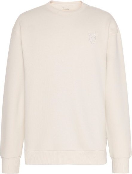 KnowledgeCotton Apparel - Heavy Diagonal Structure Sweater - Fleecepullover Gr S weiß