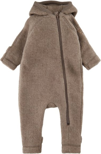 Thumbnail - Mikk-Line - Wool Baby Suit with Ears - Overall Gr 74 braun