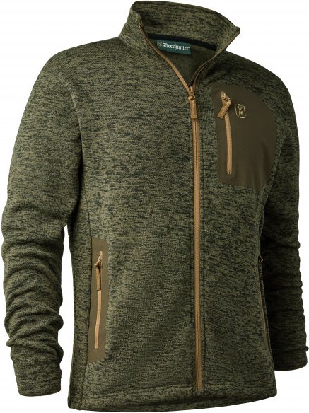 Thumbnail - Deerhunter - Sarek Knitted Jacket - Fleecejacke Gr XL oliv