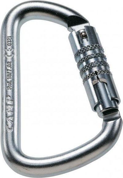 C.A.M.P. - Steel D - Stahlkarabiner grau/schwarz