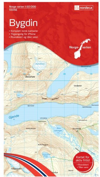 Nordeca - Wander-Outdoorkarte: Bygdin 1/50 - Wanderkarte Auflage 2015