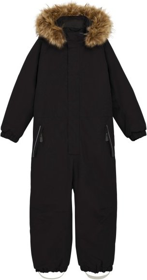 Color Kids - Kid's Coverall with Fake Fur - Overall Gr 110 schwarz