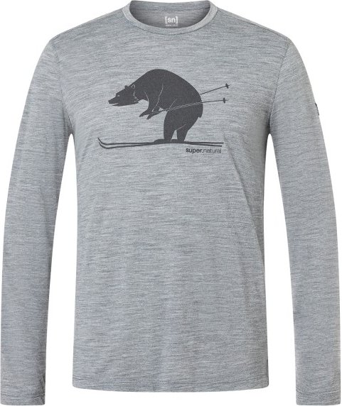 super.natural - Ski Karl L/S - Longsleeve Gr L grau
