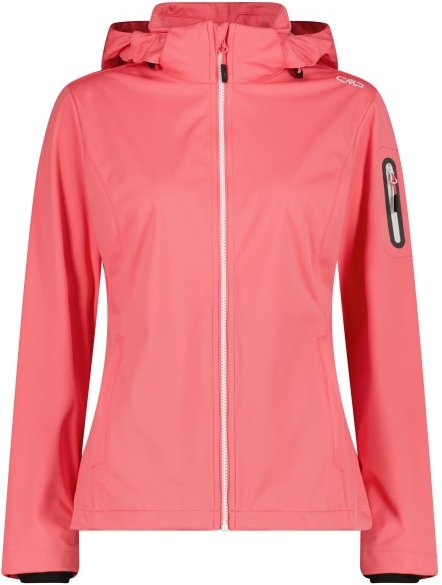 CMP - Women's Light Softshell Jacket Zip Hood - Softshelljacke Gr 34 rosa/rot