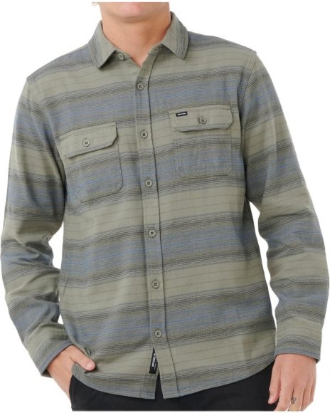 Thumbnail - Rip Curl - Line Up Flannel Shirt - Hemd Gr S grau