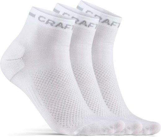 Craft - Core Dry Mid Sock 3-Pack - Radsocken Gr 46-48 weiß/grau