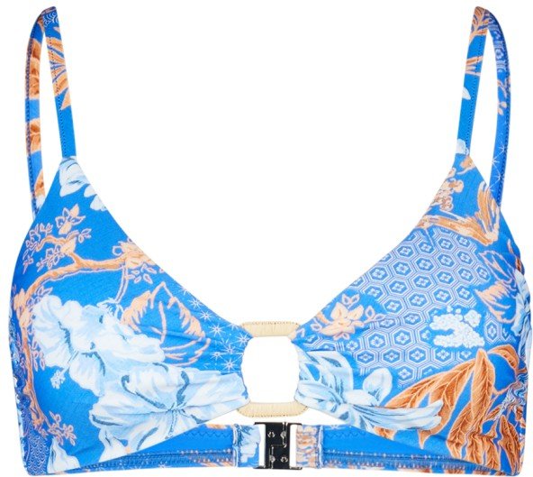 Seafolly - Women's Eden Ring Front Bralette - Bikini-Top Gr 32 blau