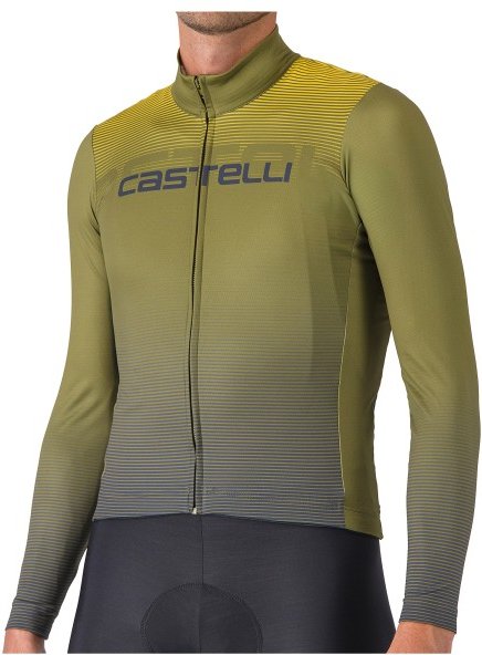 Thumbnail - Castelli - Apice Thermal Jersey - Radtrikot Gr 3XL oliv