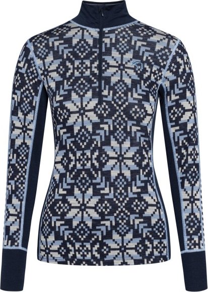 Thumbnail - Kari Traa - Women's Else Halfzip - Merinounterwäsche Gr M blau/grau