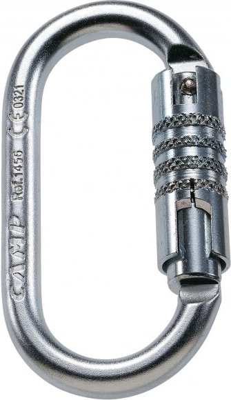 C.A.M.P. - Oval Pro 3Lock - Stahlkarabiner grau