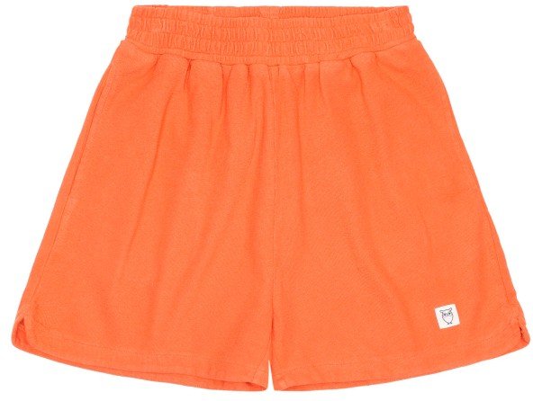 Thumbnail - KnowledgeCotton Apparel - Women's Posey Elastic Waist Bouclé - Shorts Gr S orange