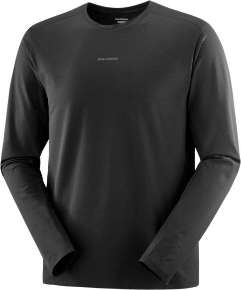 Thumbnail - Salomon - Trackline L/S Tee - Longsleeve Gr M schwarz