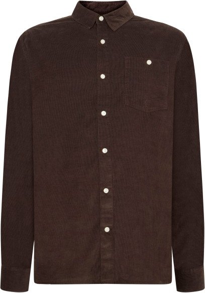 Thumbnail - KnowledgeCotton Apparel - Regular 26-Wales Corduroy Shirt - Hemd Gr L braun
