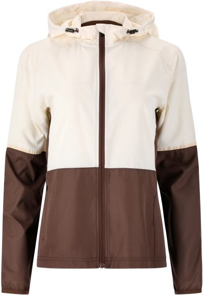 ENDURANCE - Women's Kinthar Jacket with Hood - Laufjacke Gr 44 braun/weiß