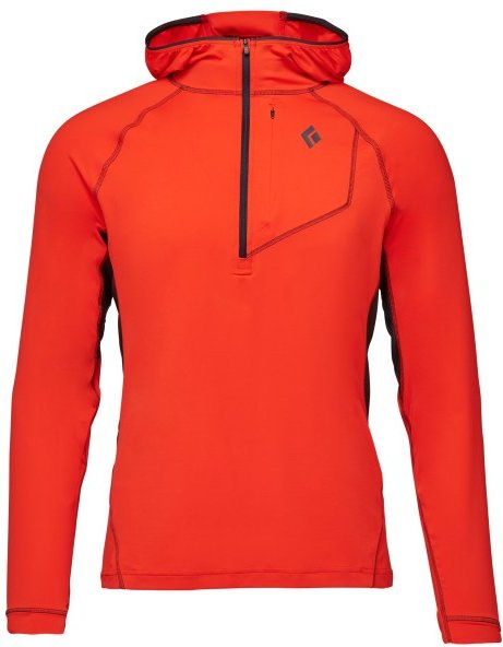 Black Diamond - Alpenglow Pro Hoody - Longsleeve Gr XL rot