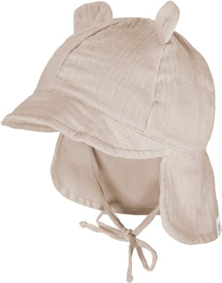 maximo - Baby's Schildmütze m. Ohren u. Nackenschutz - Cap Gr 47 cm beige
