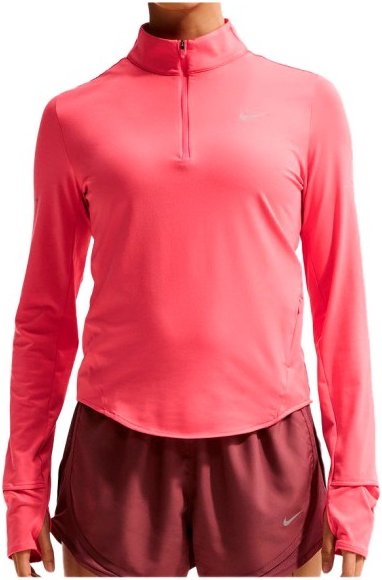 Nike - Women's Swift Dri-Fit UV 1/2-Zip Running Top - Laufshirt Gr M rot/rosa