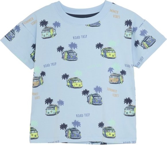 Minymo - Kid's T-Shirt S/S Single Jersey - T-Shirt Gr 86 grau/blau