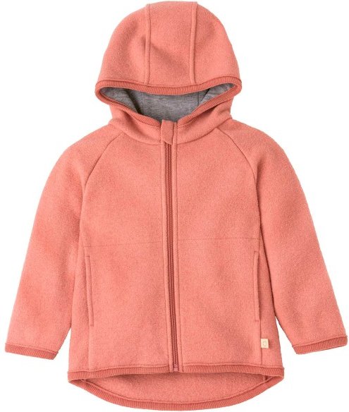 Thumbnail - disana - Kid's Walk-Jacke Zipp - Wolljacke Gr 74/80 rot