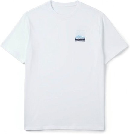 Hurley - Tee S/S Printing Press Surfwar - T-Shirt Gr S weiß