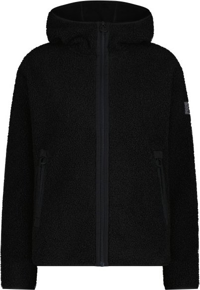CMP - Women's Jacket Fix Hood Bonded Teddy - Fleecejacke Gr 34 schwarz
