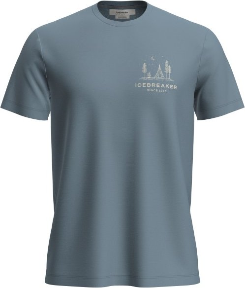 Icebreaker - Merino 150 Tech Lite S/S Tee Peaceful Pass - Merinoshirt Gr S grau