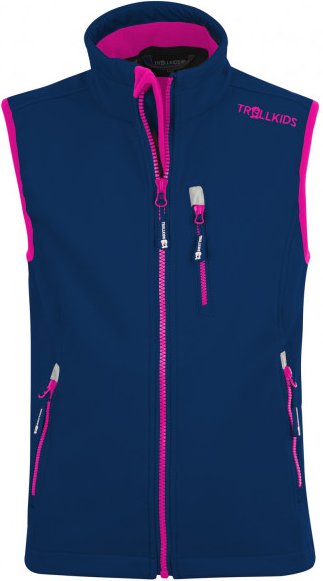 Trollkids - Kid's Trollfjord Vest - Softshellweste Gr 98 blau