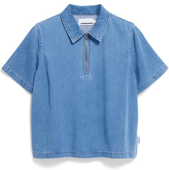 Thumbnail - ARMEDANGELS - Women's Cinziaa - Bluse Gr XL blau