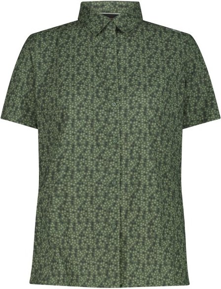 CMP - Women's Shortsleeve Shirt with Pattern - Bluse Gr 40 oliv