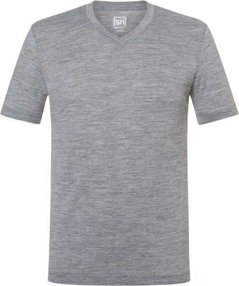 super.natural - Sierra 140 V Neck - T-Shirt Gr XXL grau