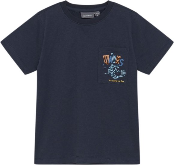 Color Kids - Kid's T-Shirt with Prints S/S - T-Shirt Gr 164 blau