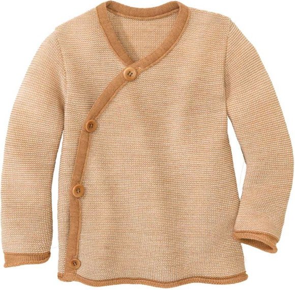 disana - Kid's Melange-Jacke - Merinojacke Gr 86/92 beige