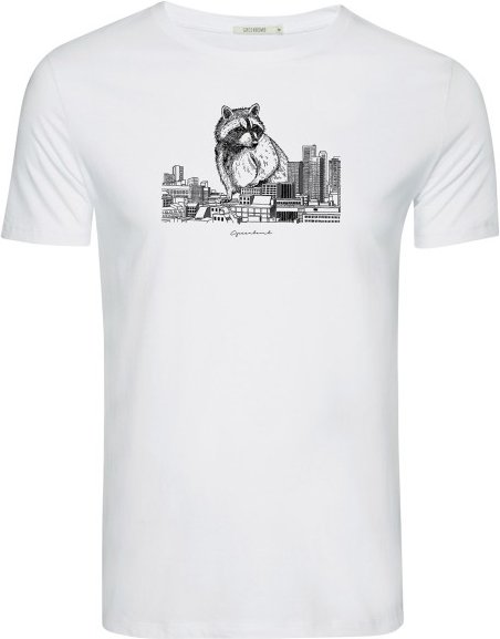GreenBomb - Animal Raccoon City (Guide) Cotton - T-Shirt Gr M weiß