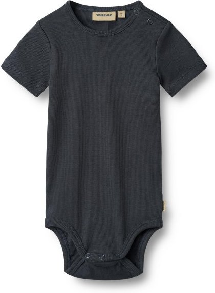 WHEAT - Kid's Rib Body S/S Timo - Alltagsunterwäsche Gr 74 grau