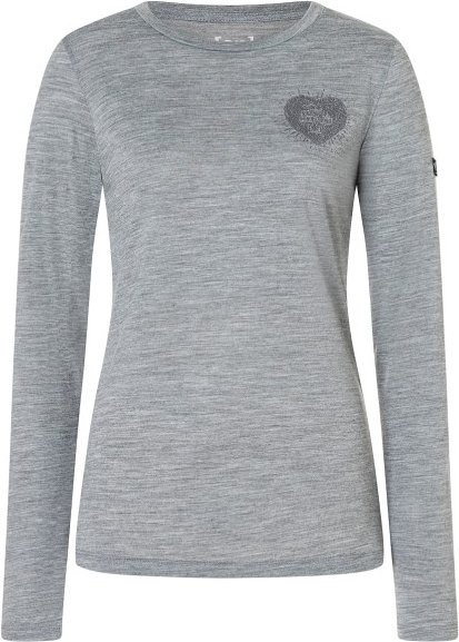 super.natural - Women's Little Heartwood L/S - Longsleeve Gr S grau
