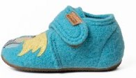 Living Kitzbühel - Kid's Schneeprinzessin Klettschuh - Hausschuhe Gr 26 türkis/weiß