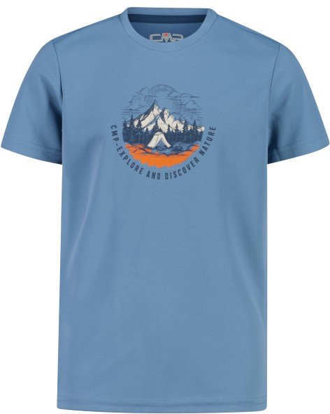 CMP - Boy's T-Shirt Piquet - Funktionsshirt Gr 164 blau