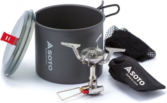 Soto - Amicus W/ Igniter + New River Pot Combo - Gaskocher Gr 1 l grau